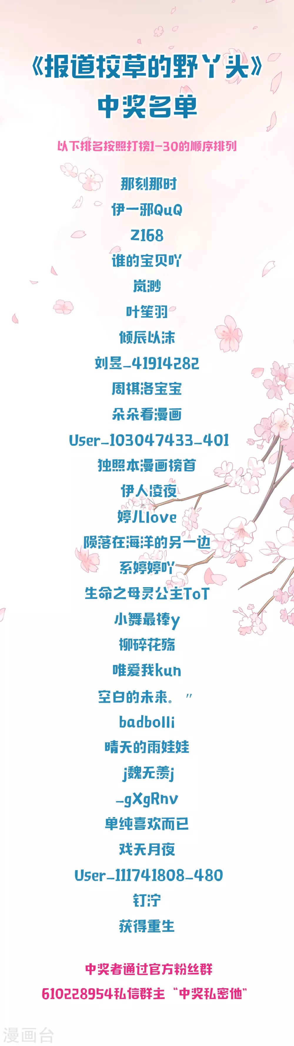 6月20日活动抽奖公布-第48话