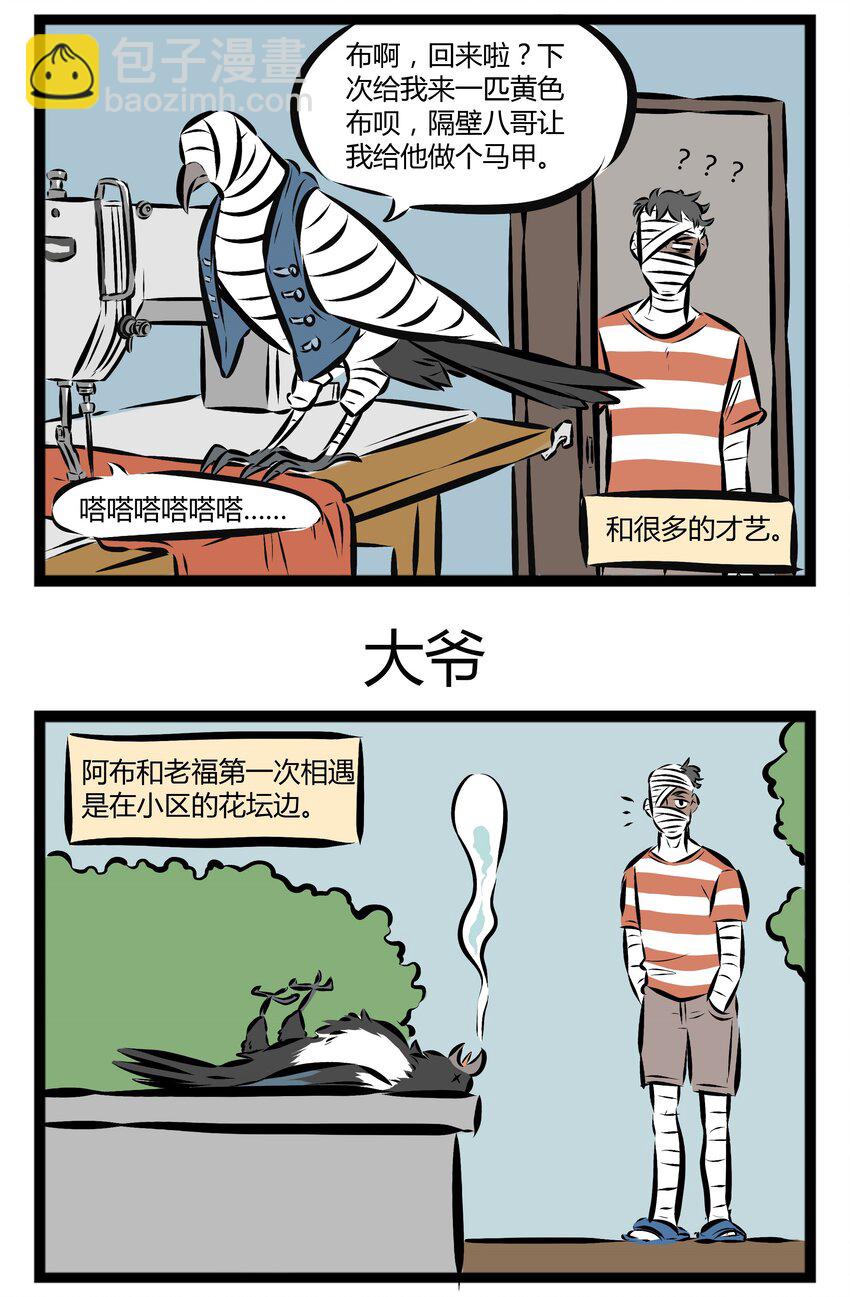 🍡1031万圣街 【第20话】 阿布仍未知道那年在花坛边捡到的鸟的品种……其实是喜鹊呦~ 第3页