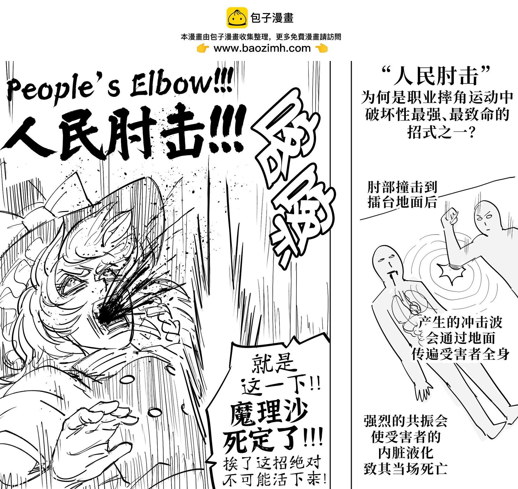 🍵Baalbuddy漫画小短篇 伊吹萃香对摔跤手使用人民肘击 第2页