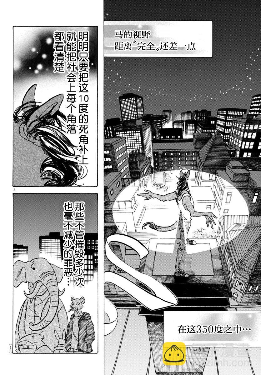 🍵BEASTARS 动物狂想曲 第111话 玻璃球的视野变成了磨砂 第8页