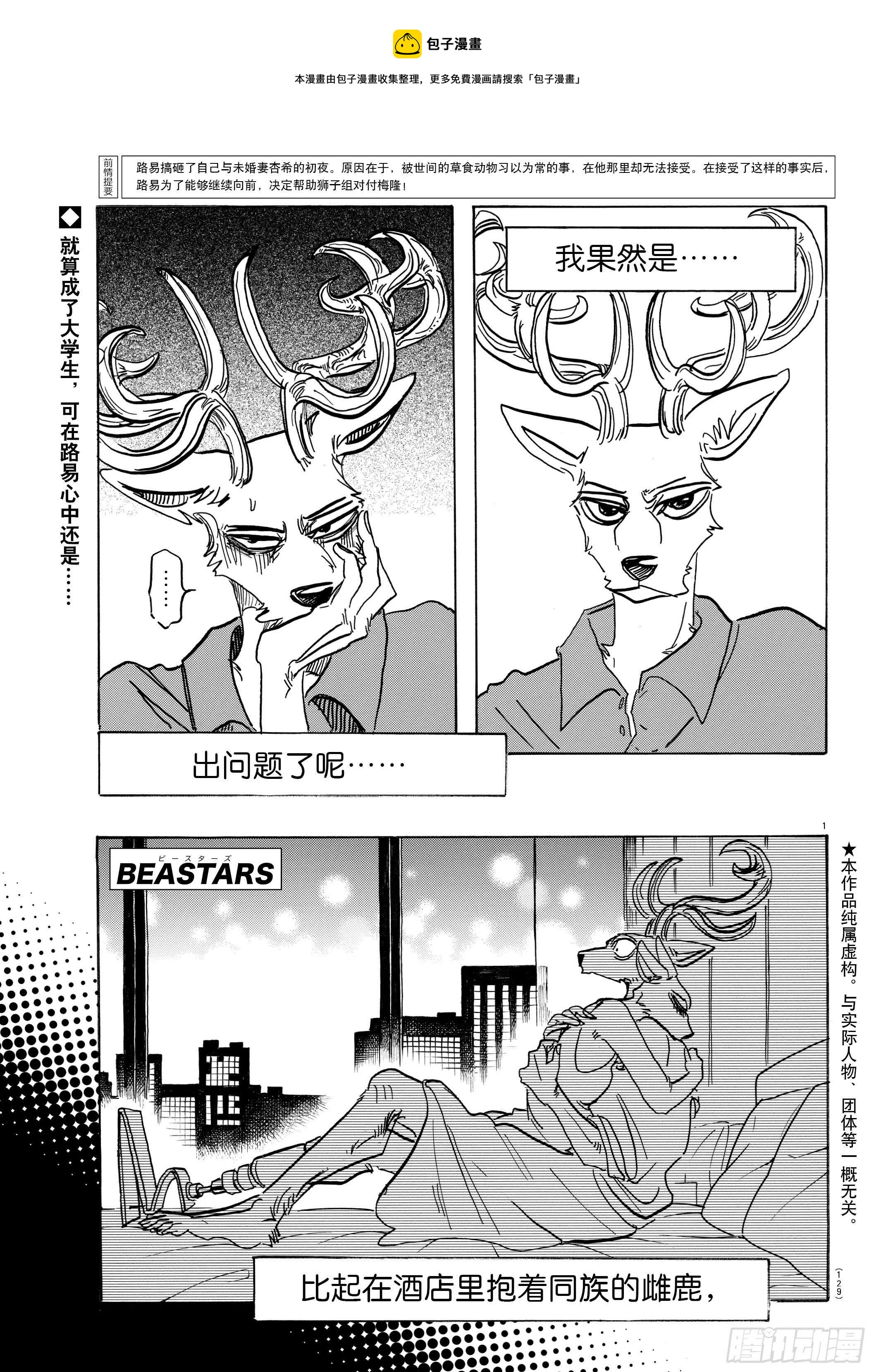 🍵BEASTARS 动物狂想曲 第144话 吾辈猫科是也 第1页