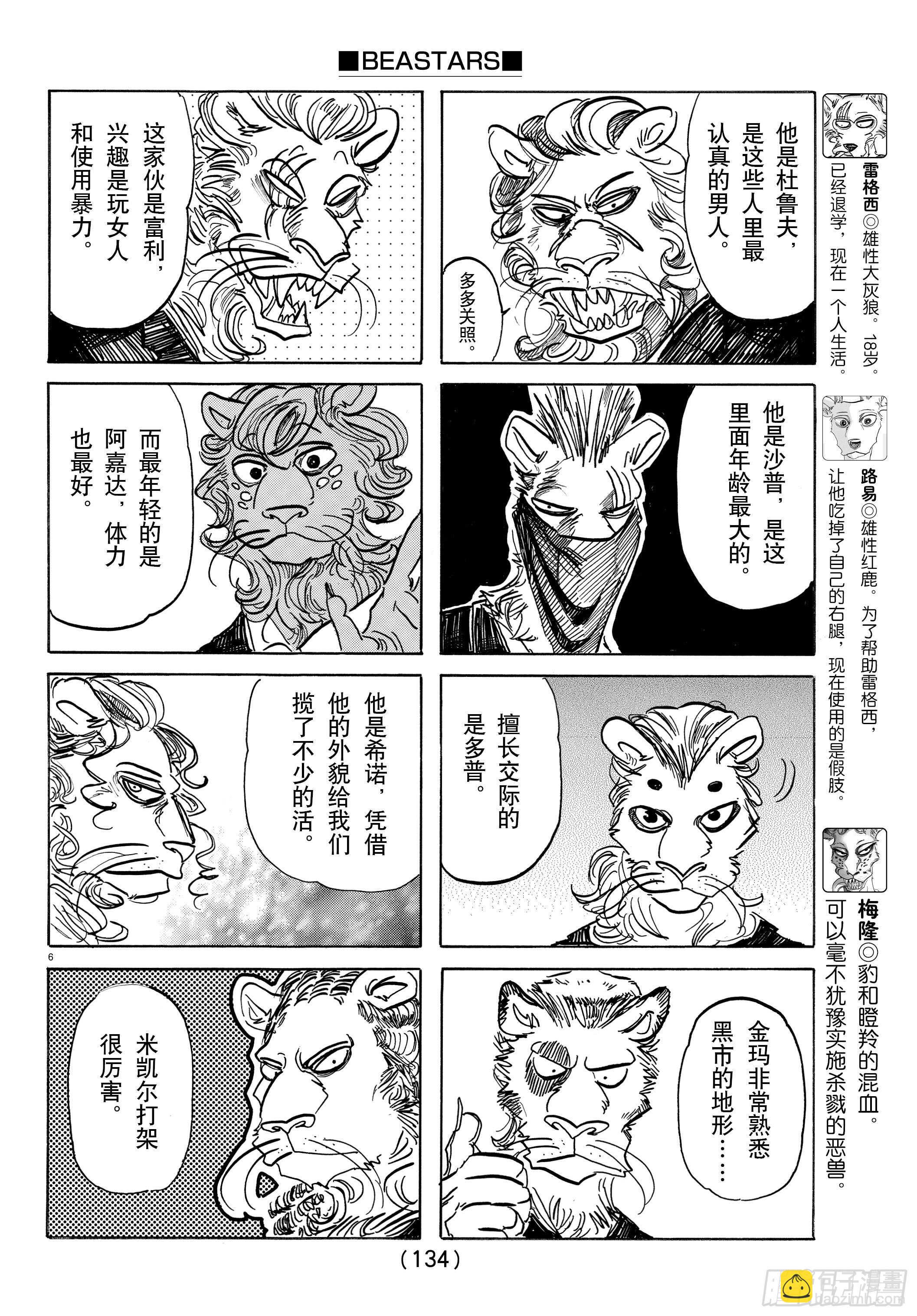 🍵BEASTARS 动物狂想曲 第144话 吾辈猫科是也 第6页
