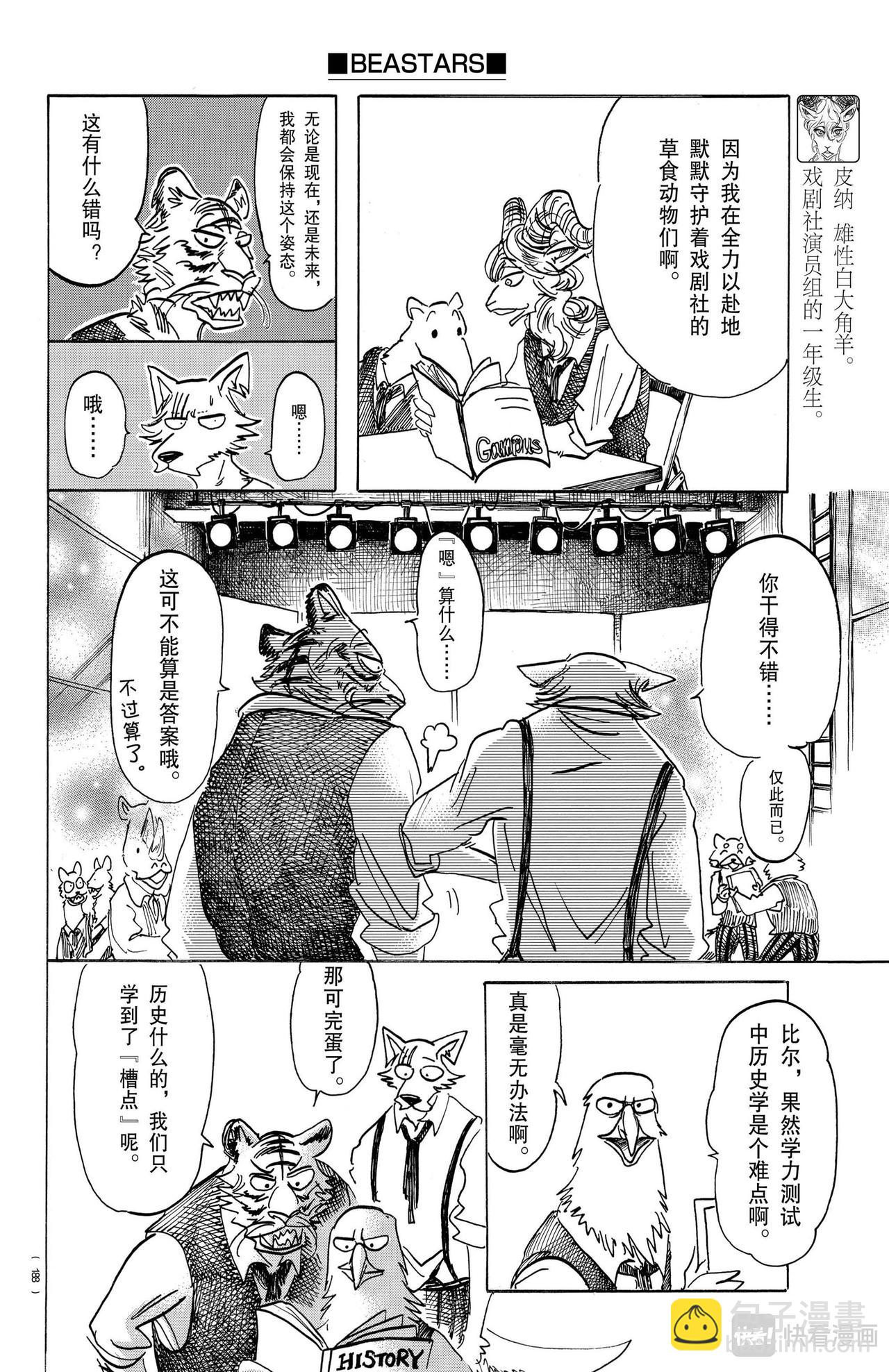 🍵BEASTARS 动物狂想曲 第152话 校舍上的自伤行为，墙壁上的爪痕 第18页