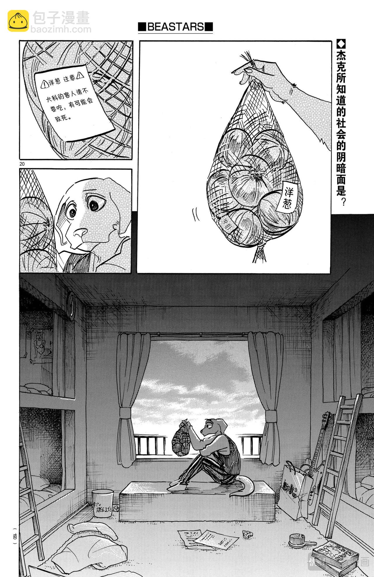 🍵BEASTARS 动物狂想曲 第152话 校舍上的自伤行为，墙壁上的爪痕 第20页