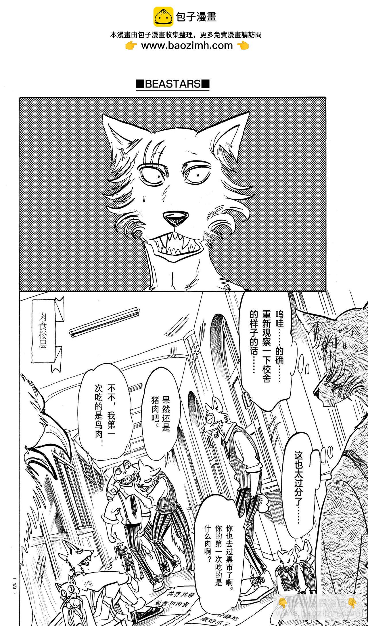 🍵BEASTARS 动物狂想曲 第152话 校舍上的自伤行为，墙壁上的爪痕 第8页