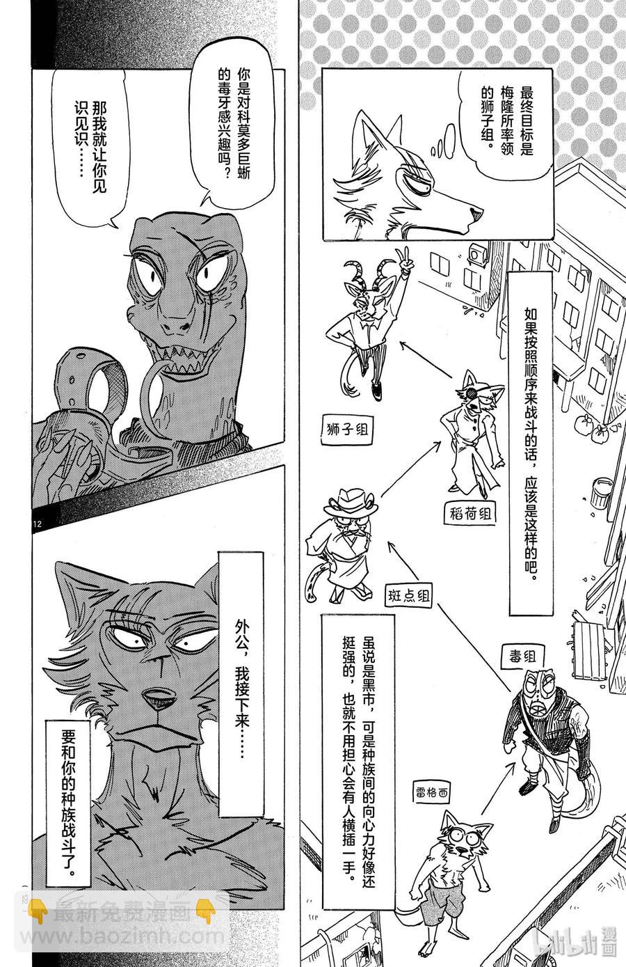 🍵BEASTARS 动物狂想曲 第176话 鳞臂之中闪耀的光芒 第12页