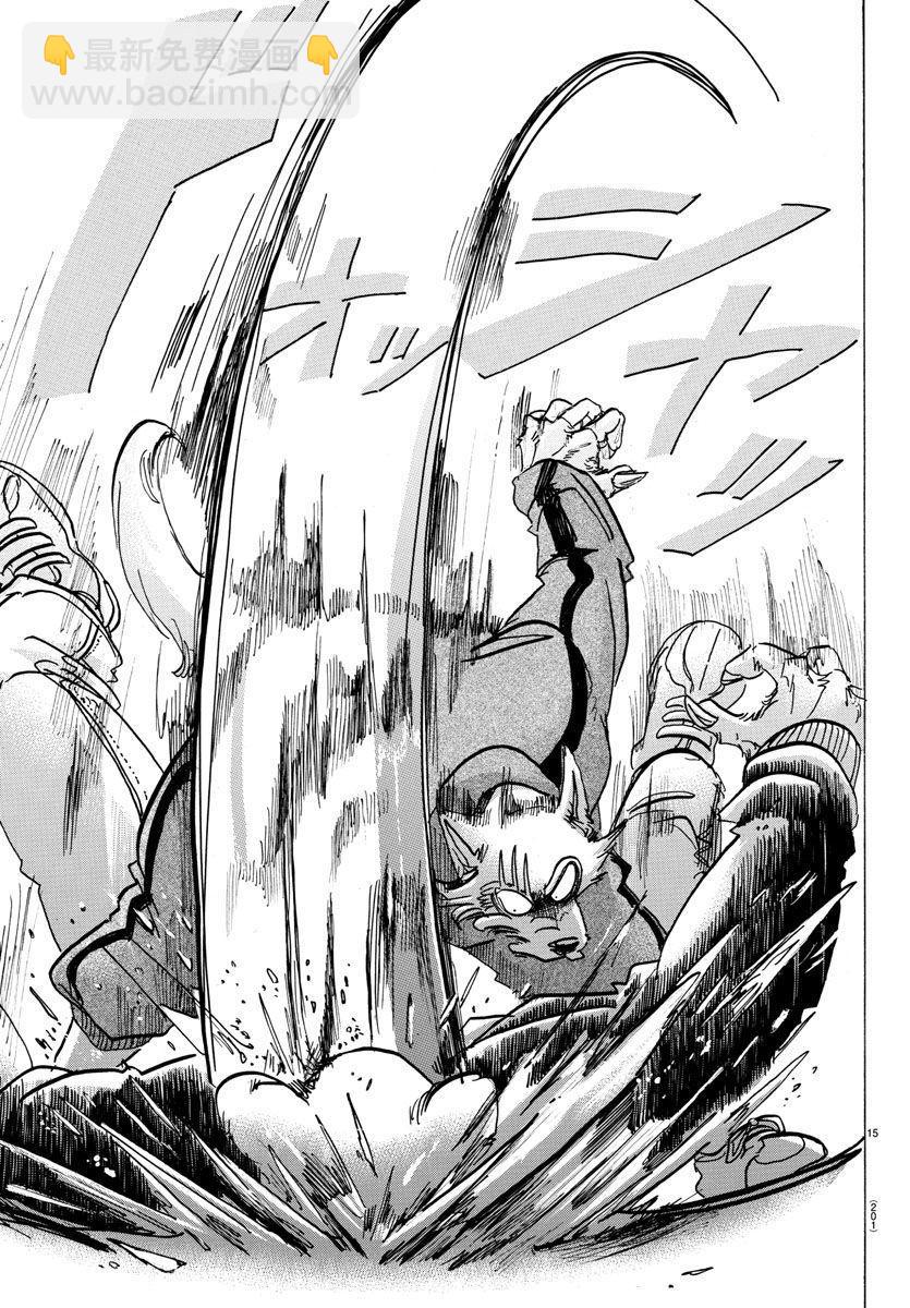 🍵BEASTARS 动物狂想曲 第93话 把粘在衣服上的金毛装入口袋 第14页