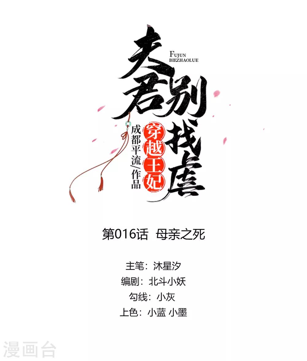 🍶穿越王妃，夫君别找虐 016 母亲之死 第1页