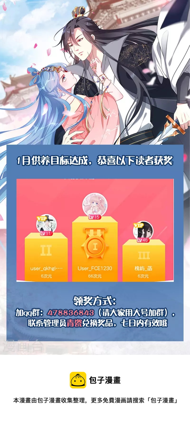 🍼毒医嫡女 元月供养获奖名单公布 第1页