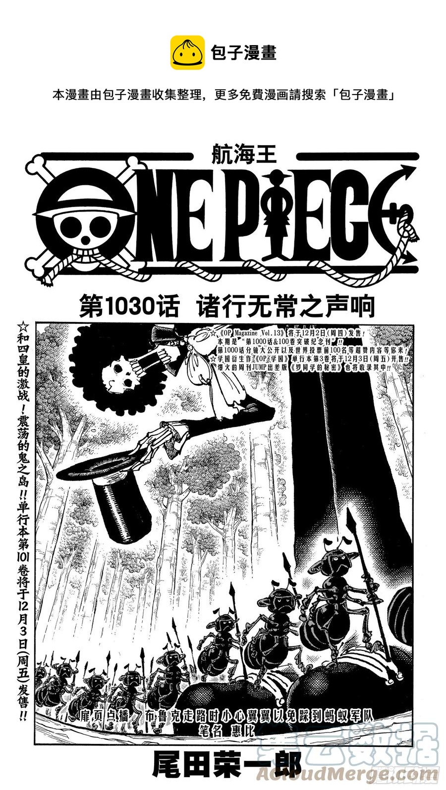 🍹航海王 第1030话 诸行无常之声响 第1页