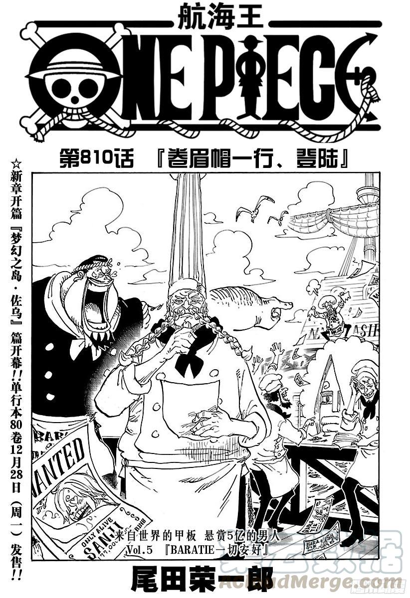 🍹航海王 第810话 卷眉帽一行、登陆 第1页