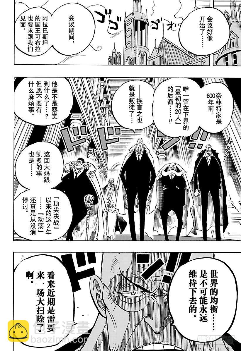 🍹航海王 第908话 世界会议开幕 第14页