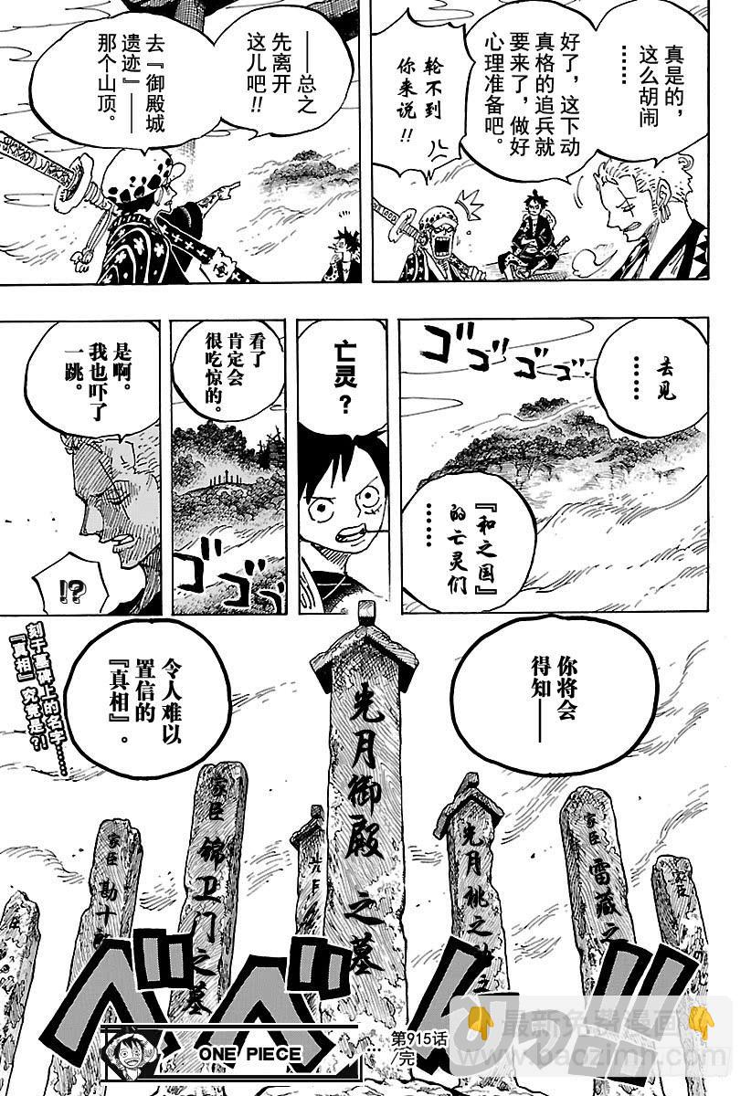 🍹航海王 第918话 路飞太郎的报恩 第17页