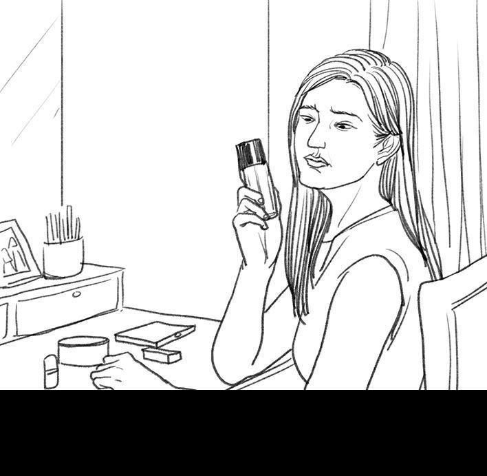 🍹鬍渣少女 第14回 半边脸（改成：柜姐） 第1页