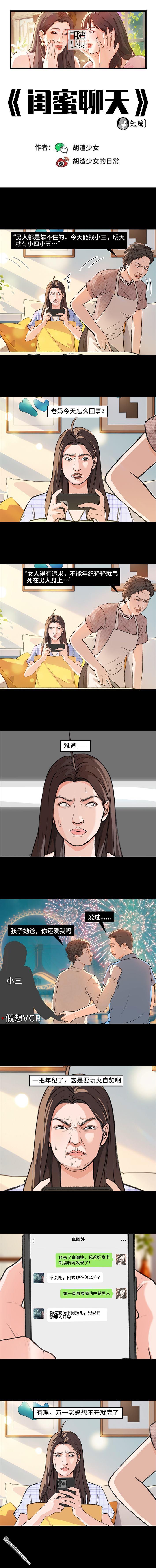 🍹鬍渣少女 第221回 闺蜜间不能见人的聊天记录 第1页