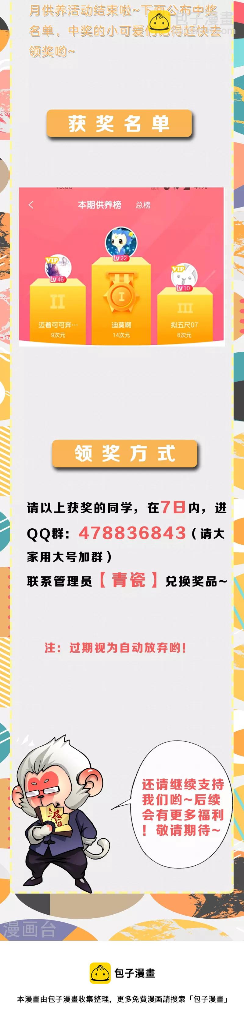 4月供养活动中奖名单-第396话