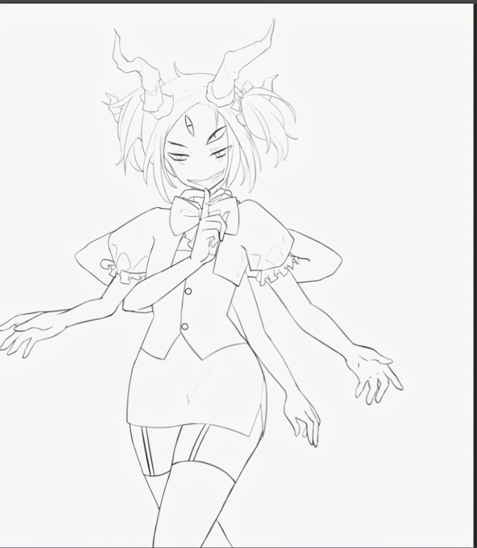 Muffet人设草图和上色版-第54话