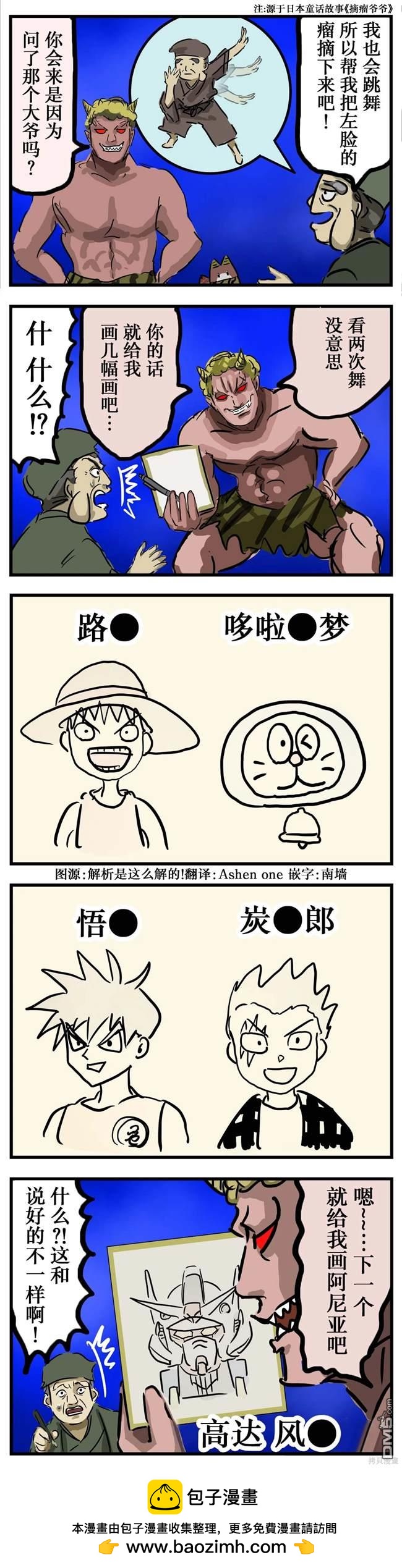 🍕カコミスル老师四格合集 被刁难的摘瘤爷爷 第1页