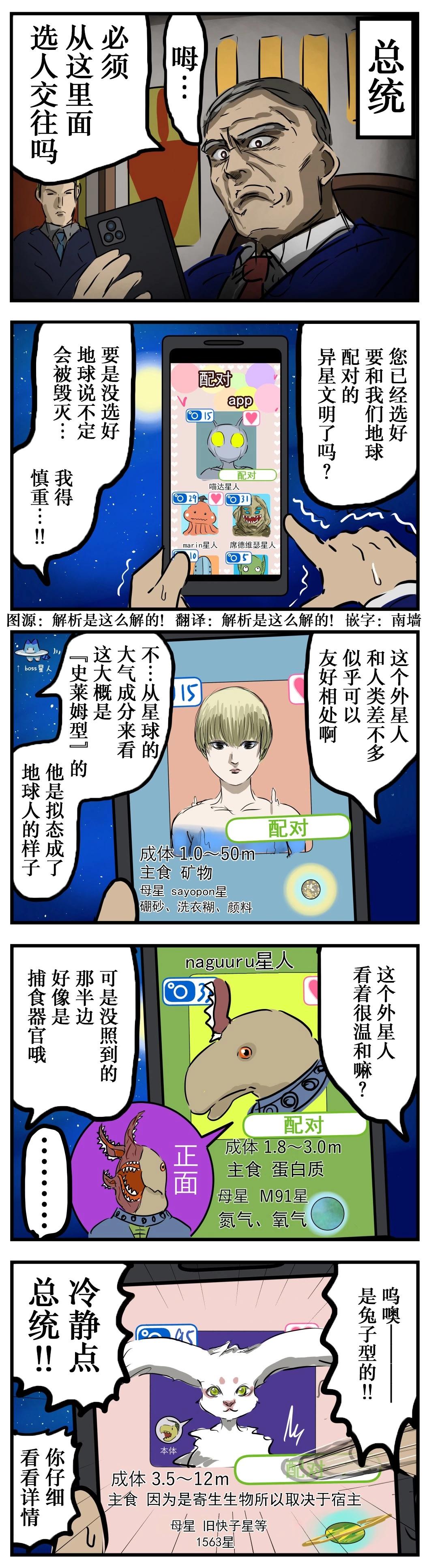 🍕カコミスル老师四格合集 外星人配对 第1页
