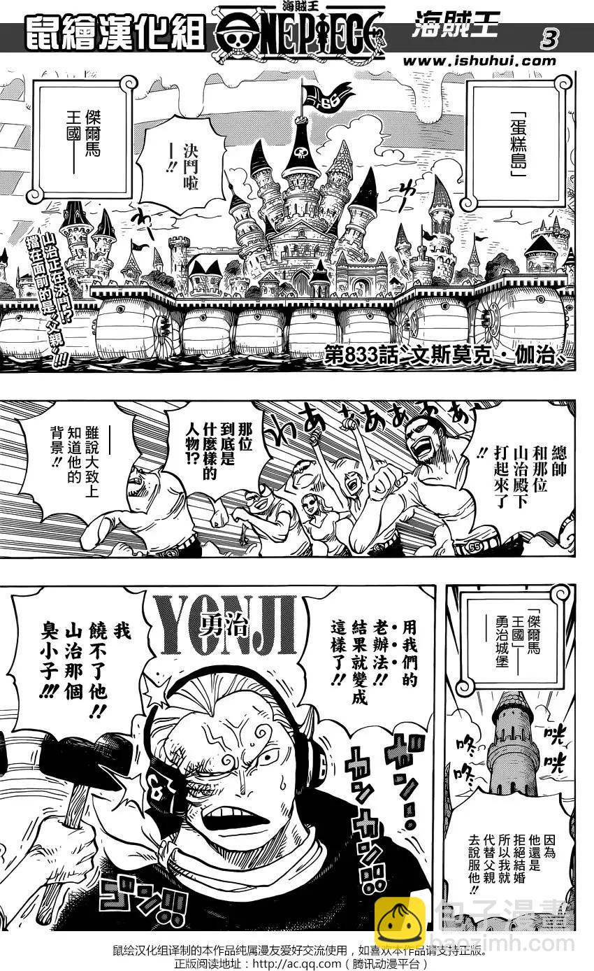 🍖ONE PIECE航海王 第833回 文斯莫克·伽治 第3页