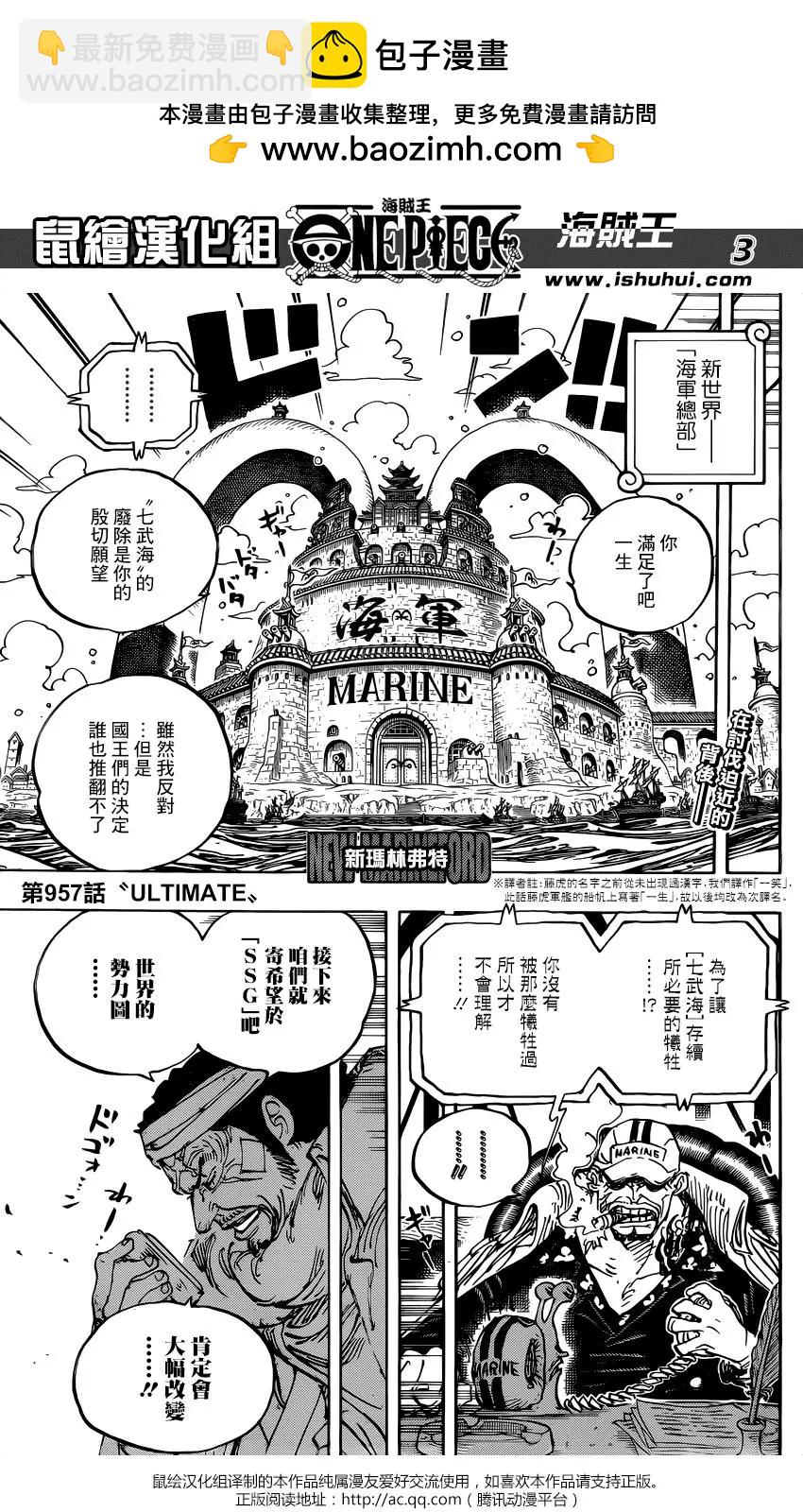 🍖ONE PIECE航海王 第957话 第2页