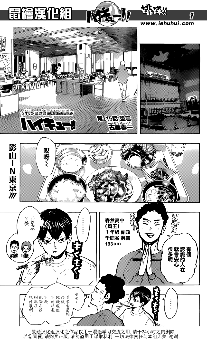 🍝排球 第215话 声音 第1页
