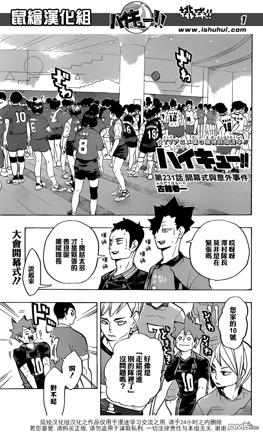 🍝排球 第231话 开幕式与意外事件 第1页