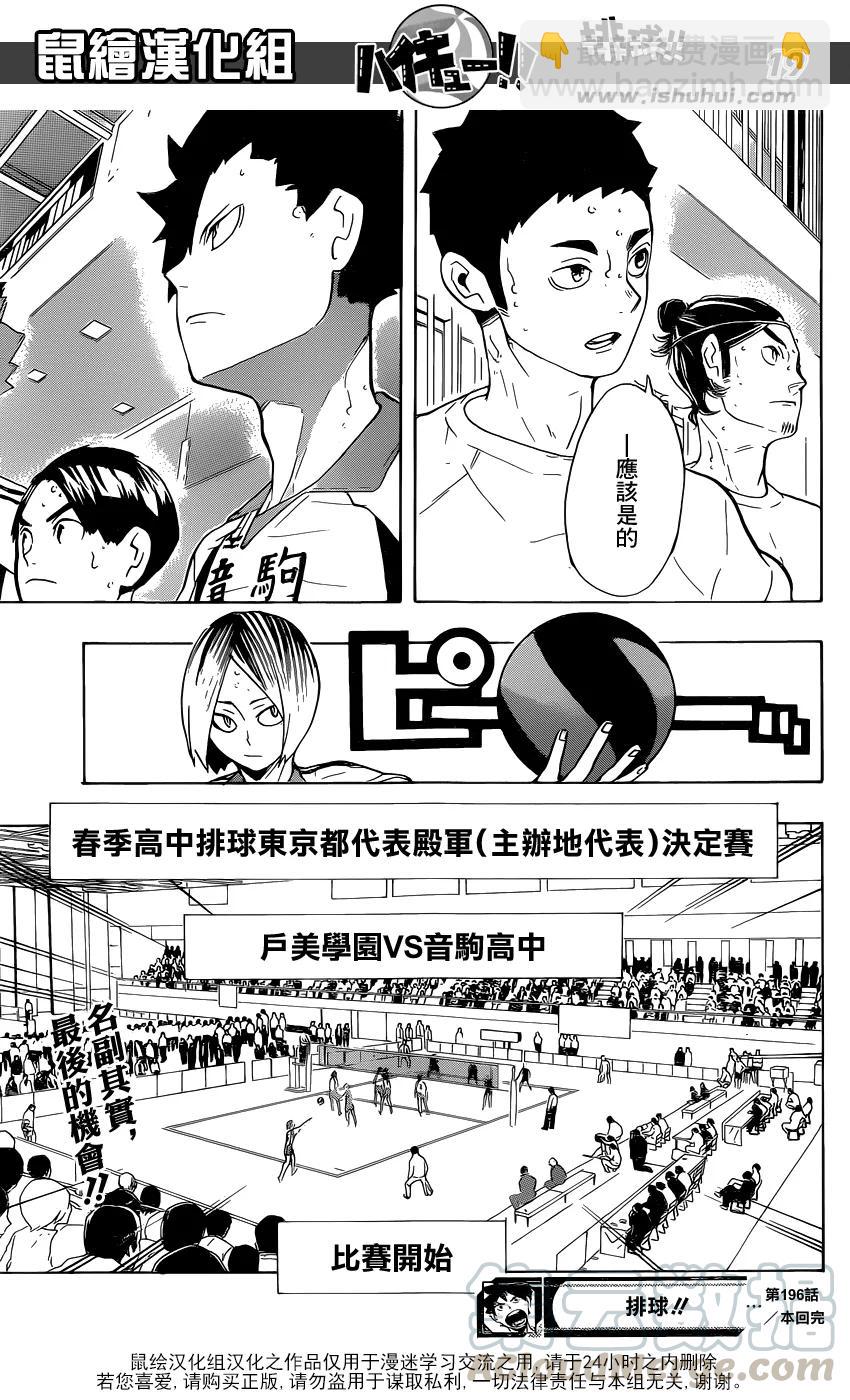 🍝排球少年！！ 第196话 背水一战 第17页