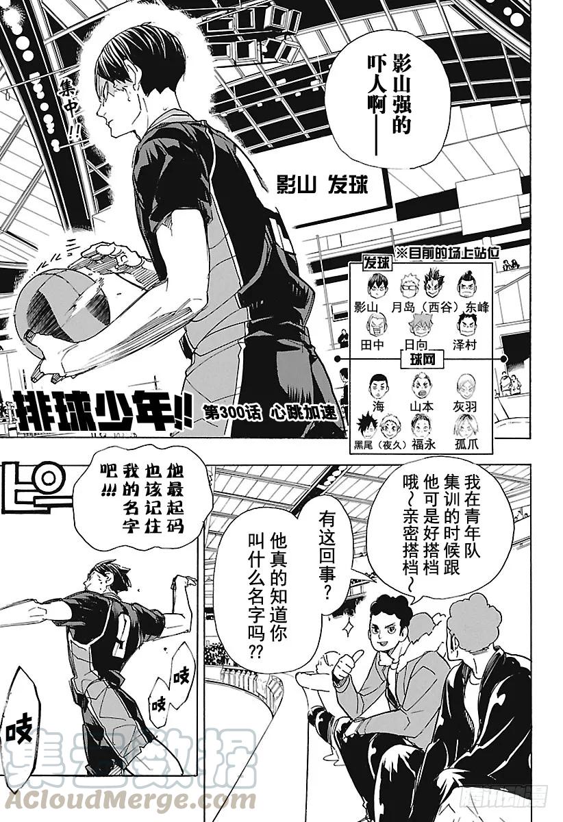 🍝排球少年！！ 第300话 心跳加速 第1页