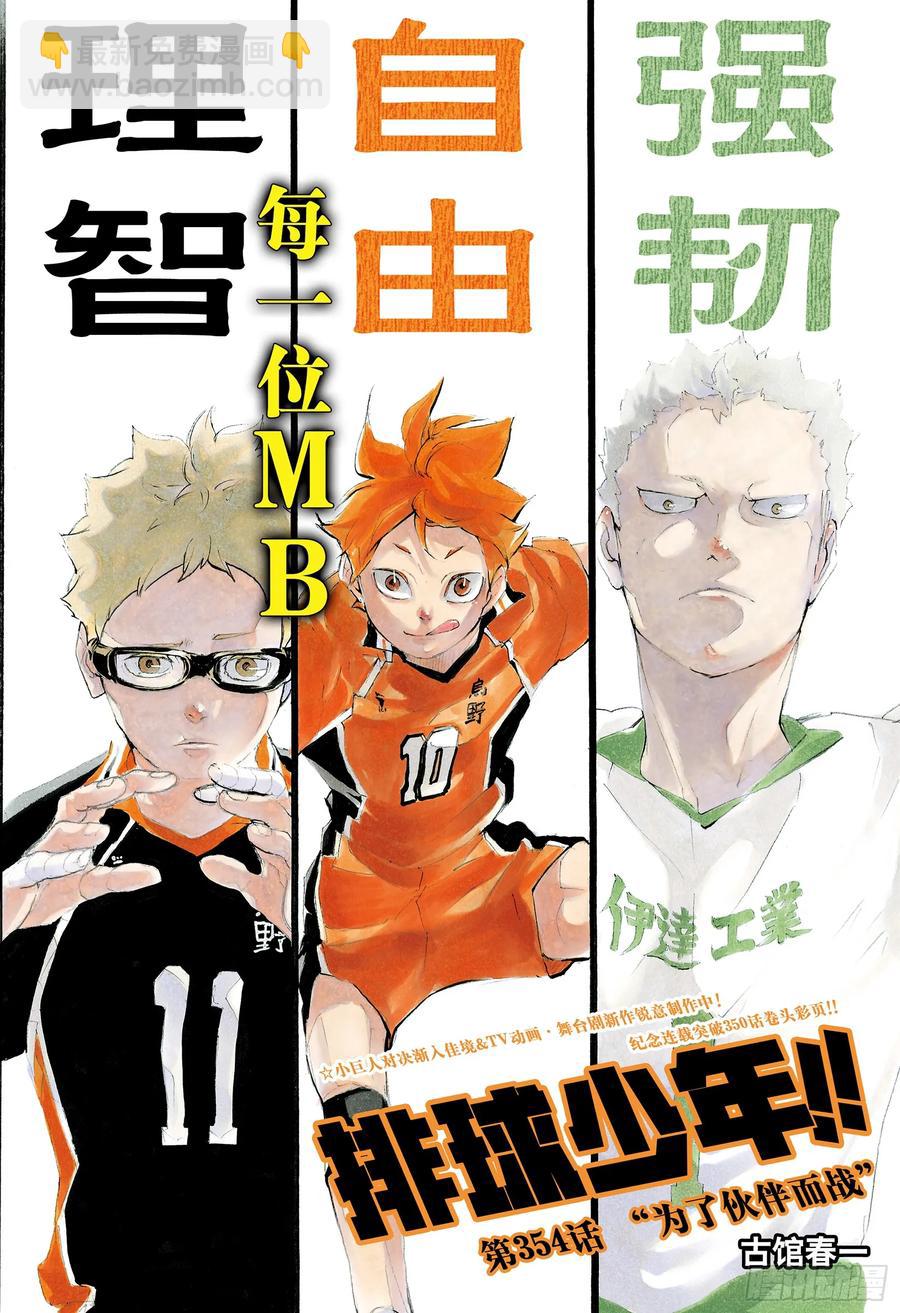🍝排球少年！！ 第354话 “为了伙伴而战” 第2页