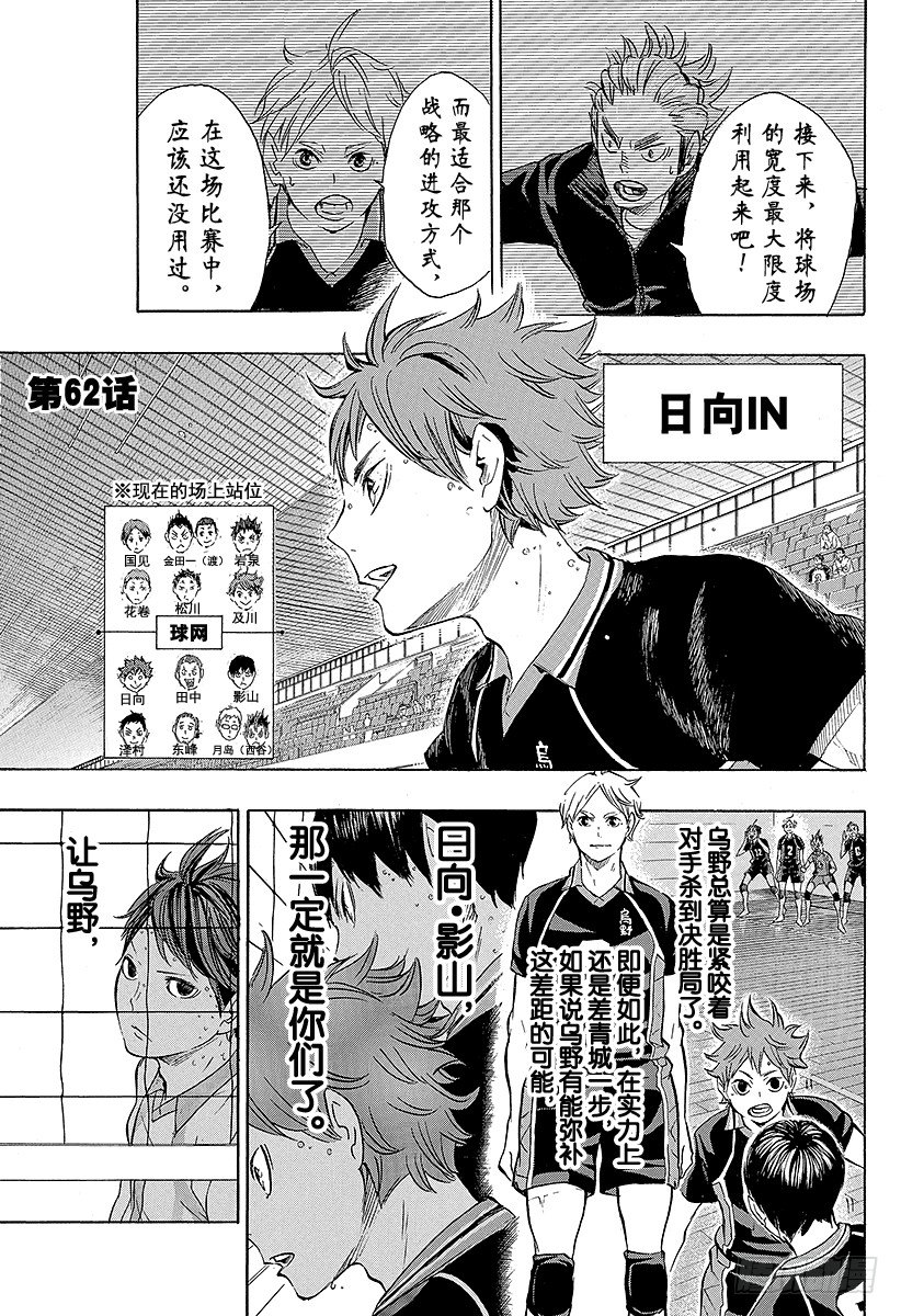 🍝排球少年！！ 第62话 最大限度地利用球场的横幅 第1页