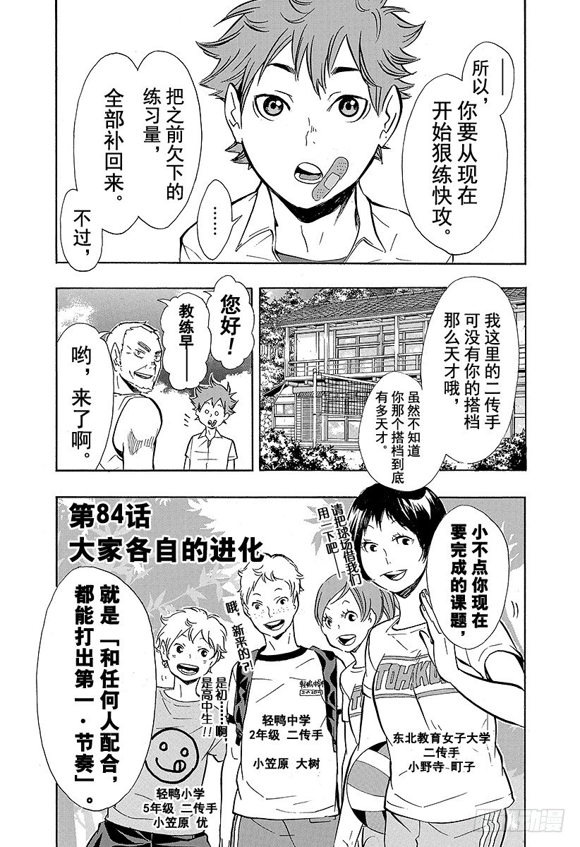 🍝排球少年！！ 第84话 各自的进化 第1页