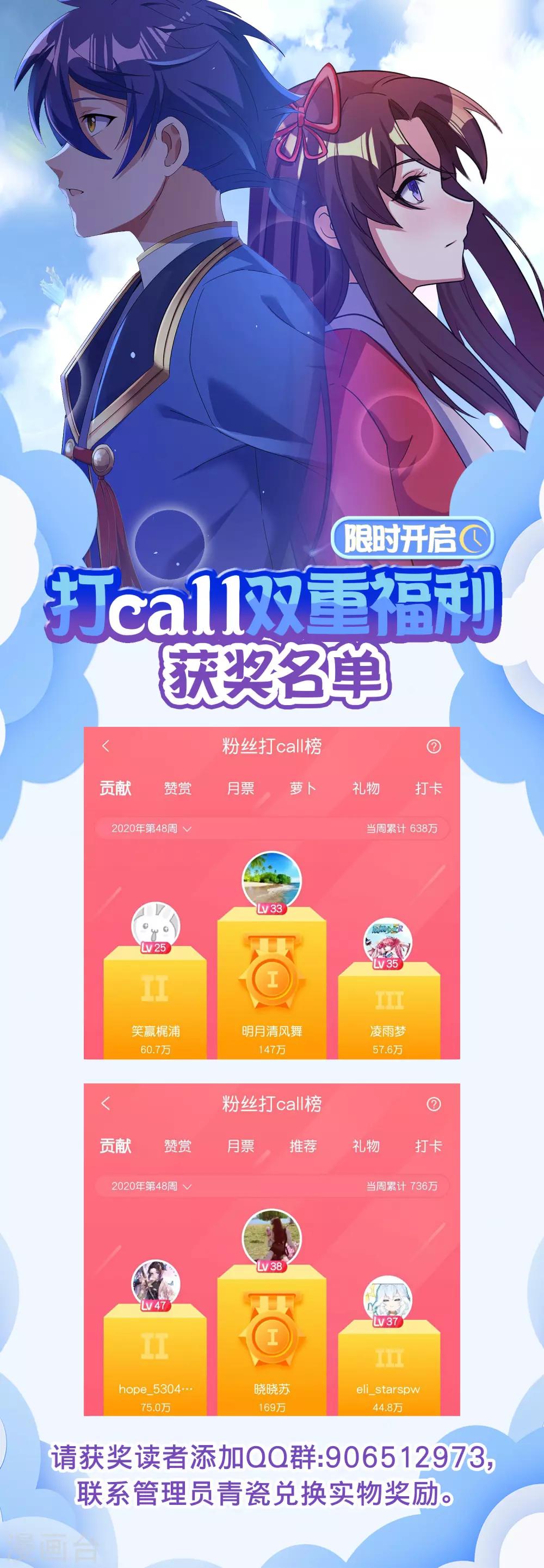 打call福利获奖名单-第226话