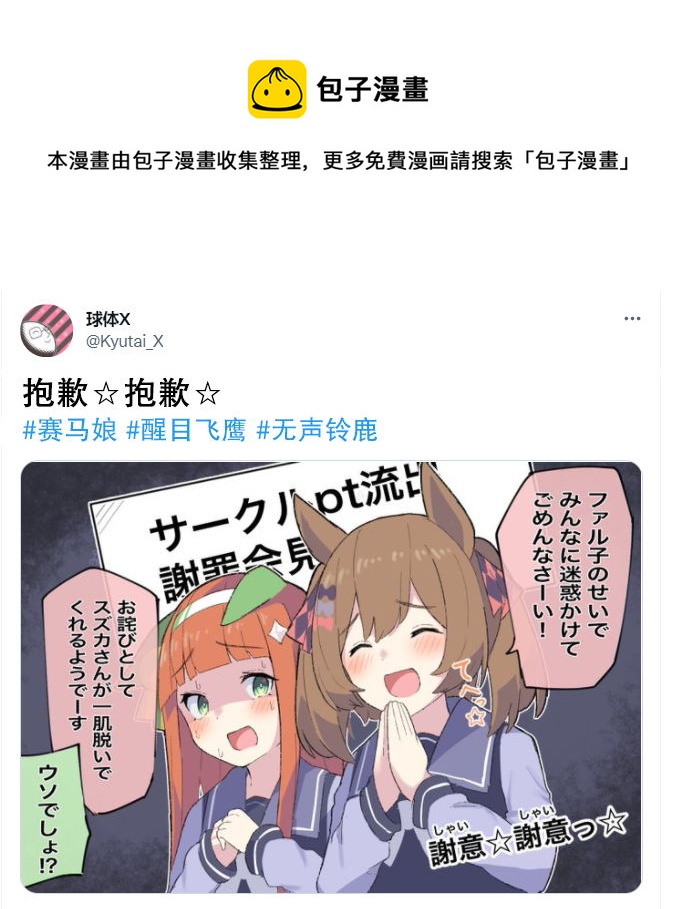 🍣推特赛马娘同人 抱歉☆抱歉☆ 第1页