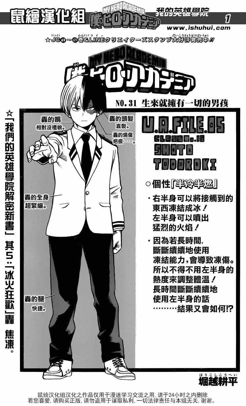 🍘我的英雄学园 第31话 第1页