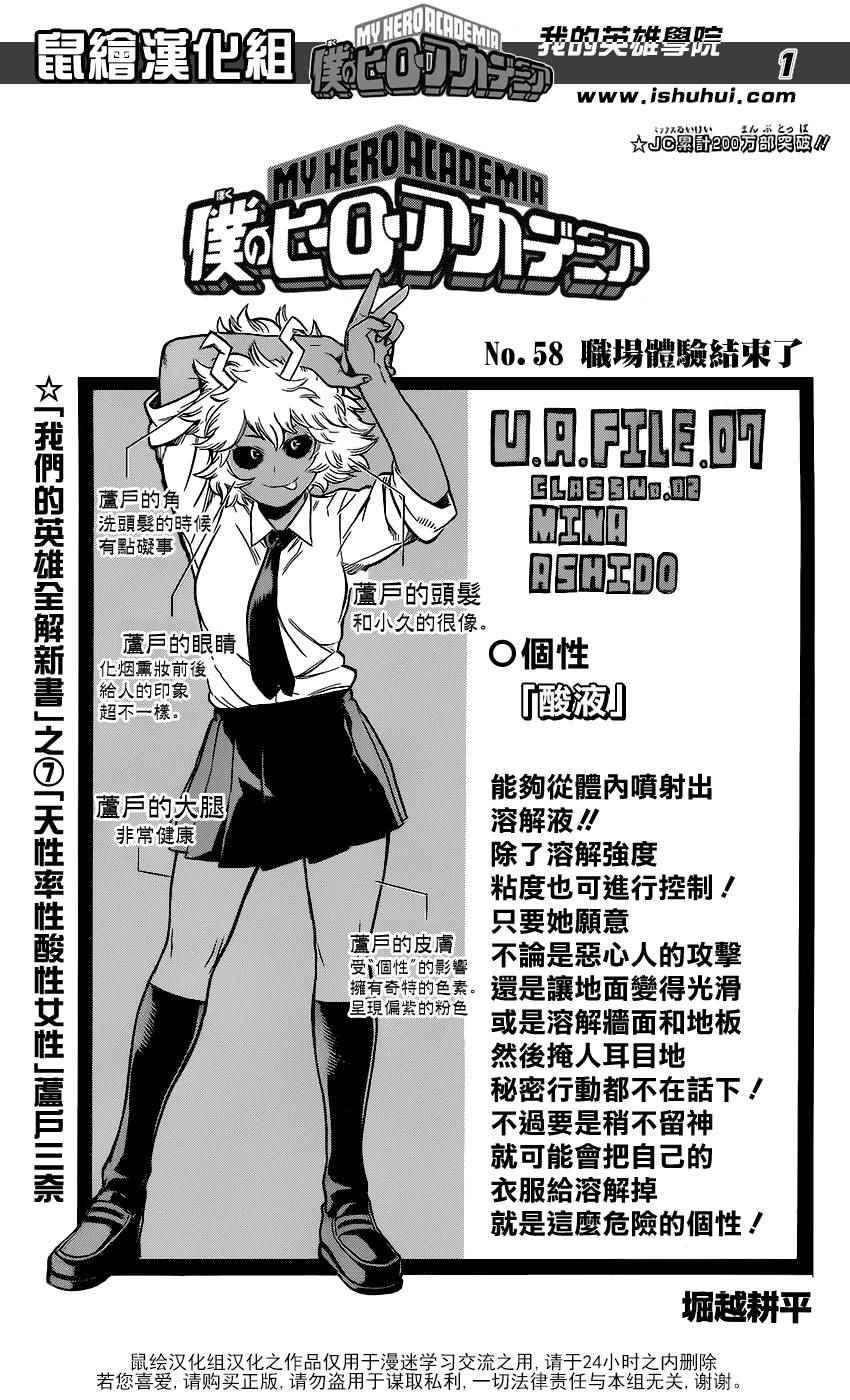 🍘我的英雄学园 第58话 第1页