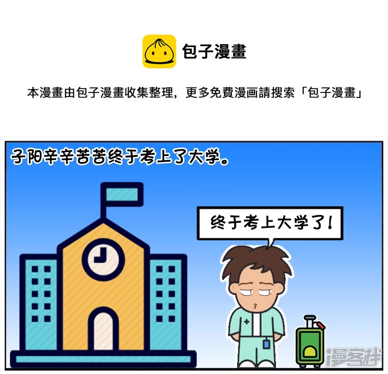 🍲子阳简笔画 子阳辛辛苦苦终于考上了大学 第1页